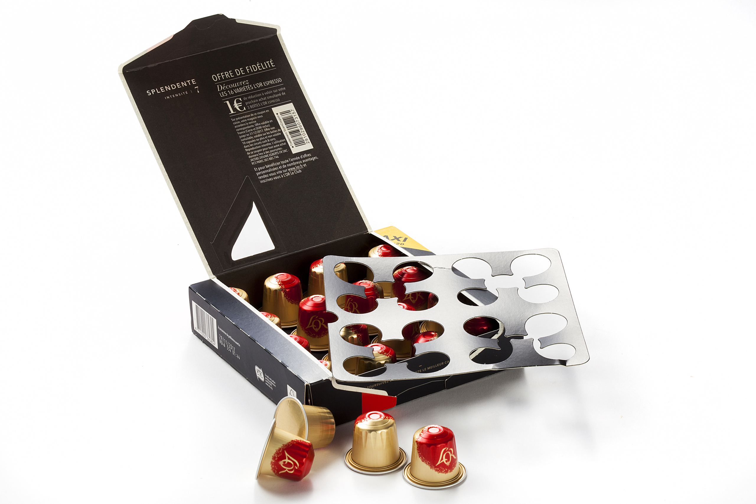 Café capsules splendente intensité compatibles Nespresso L'OR