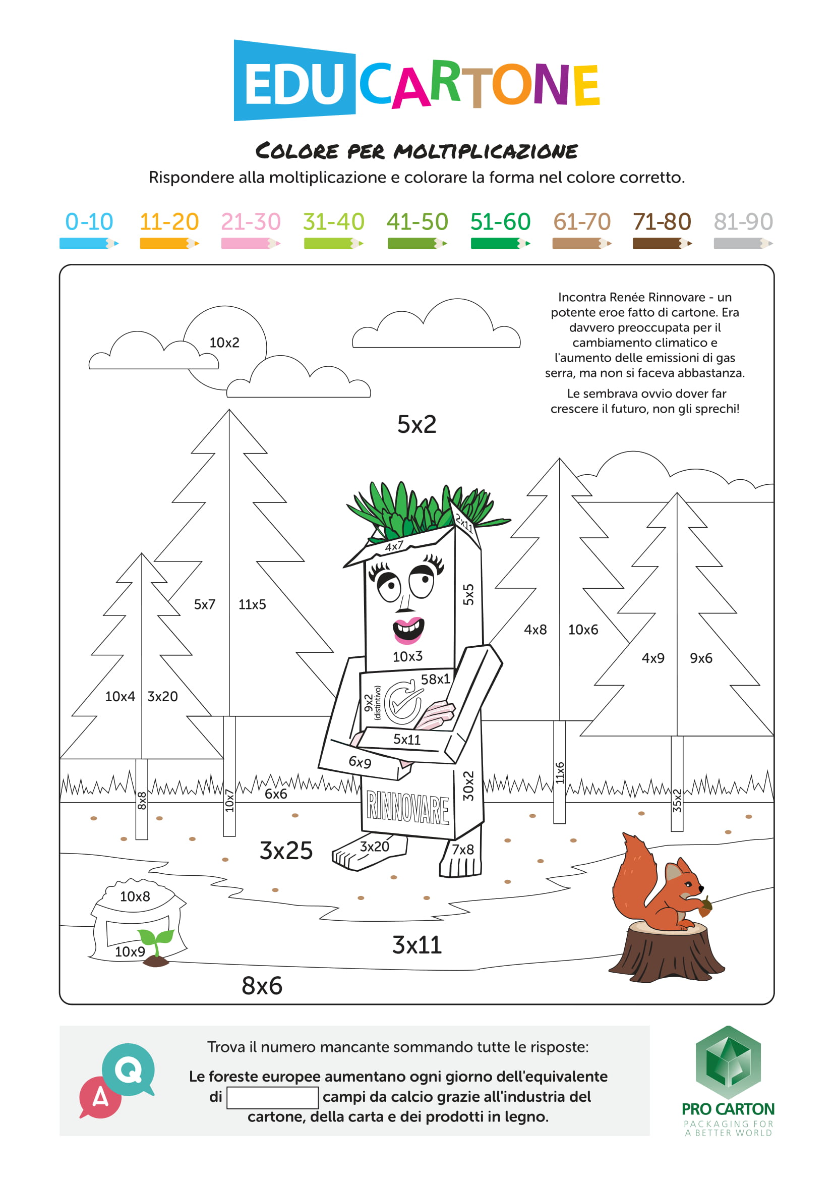 Foglio di lavoro per la colorazione EduCarton
