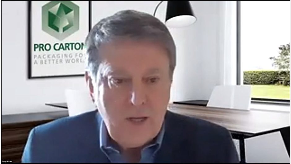 Il webinar è stato tenuto da Tony Hitchin, direttore generale di Pro Carton.