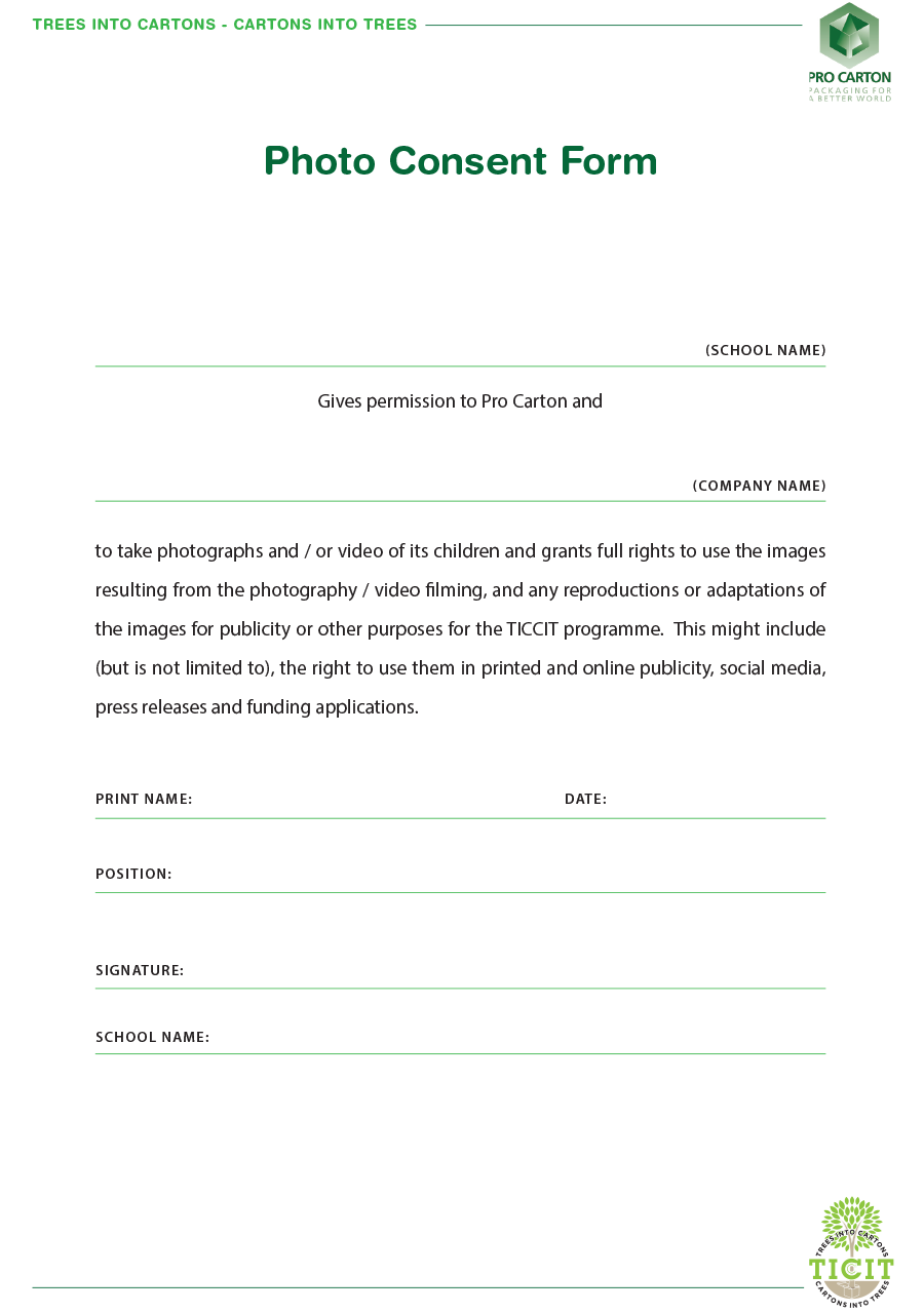 TICCIT Photo Consent Form for Schools and Presenters Pro Carton