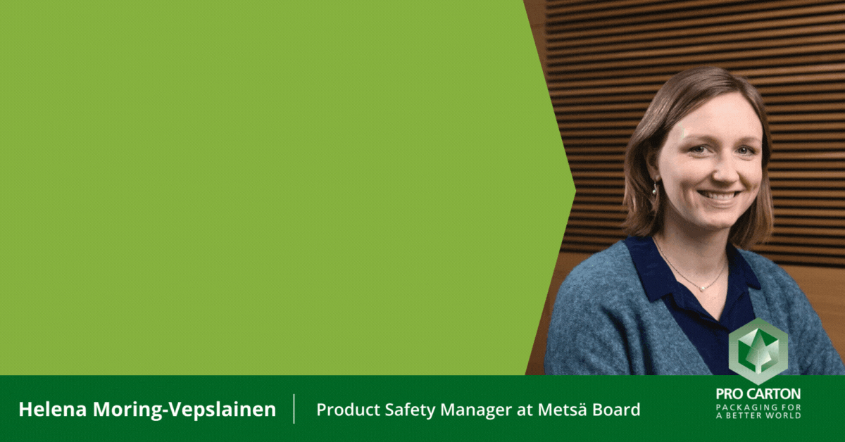 Helena Moring-Vepslainen, responsabile della sicurezza dei prodotti presso Metsä Board