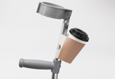 Innovative Crutch Cup Holder