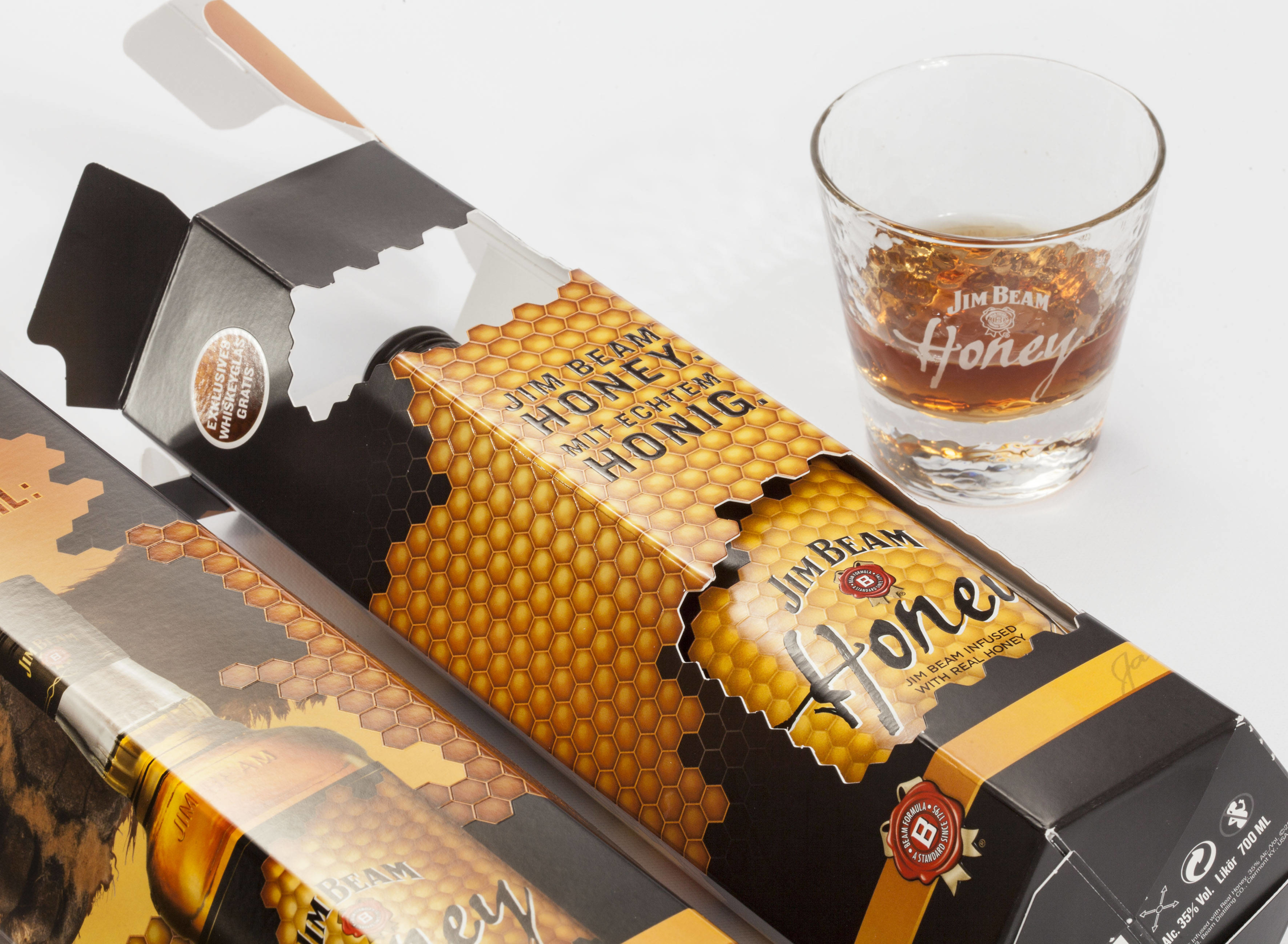 Imballaggio promozionale del miele Jim Beam