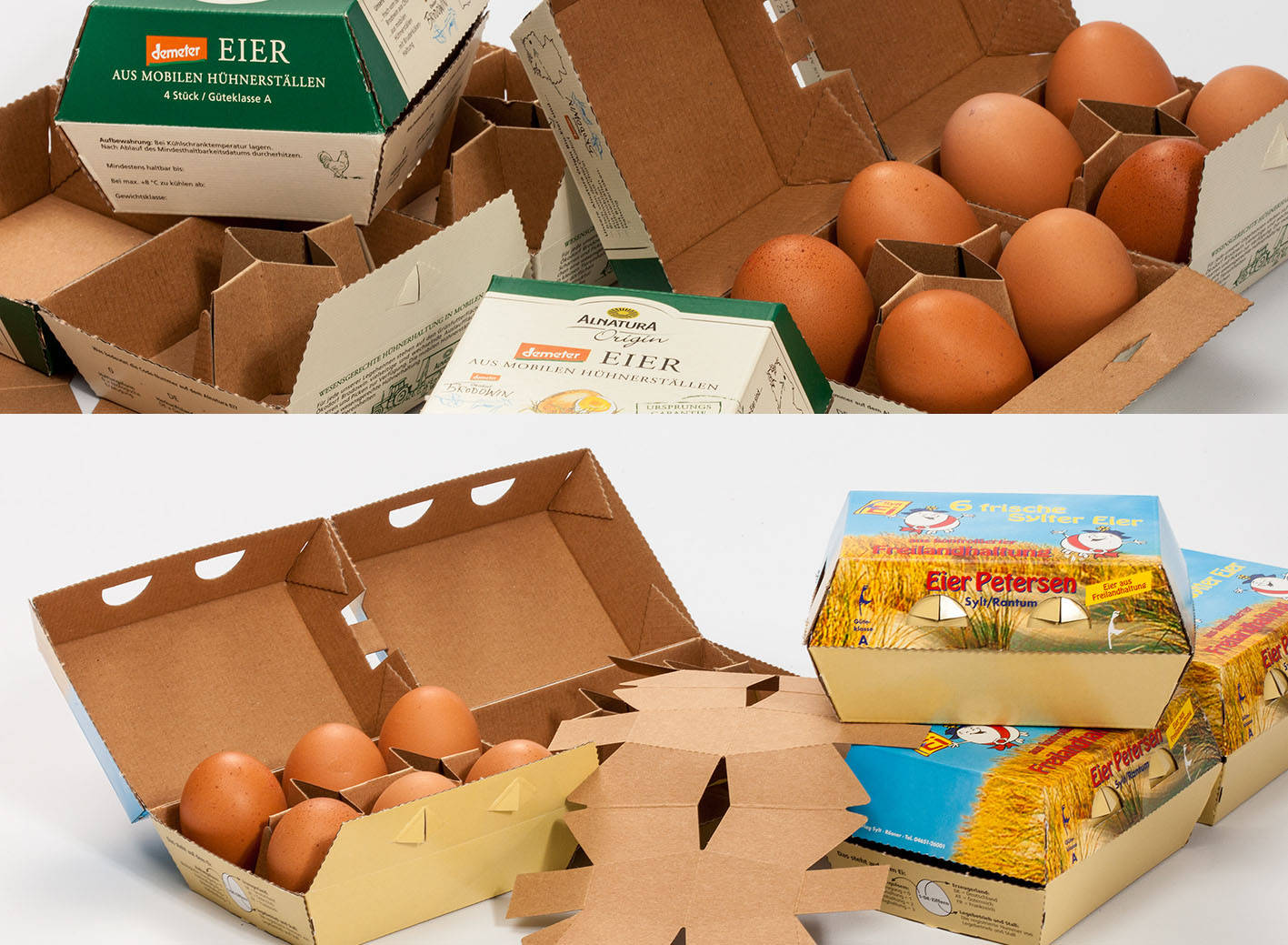 eggbox Doppel-4er Alnatura/eggbox Doppel-6er Sylter Freilandeier