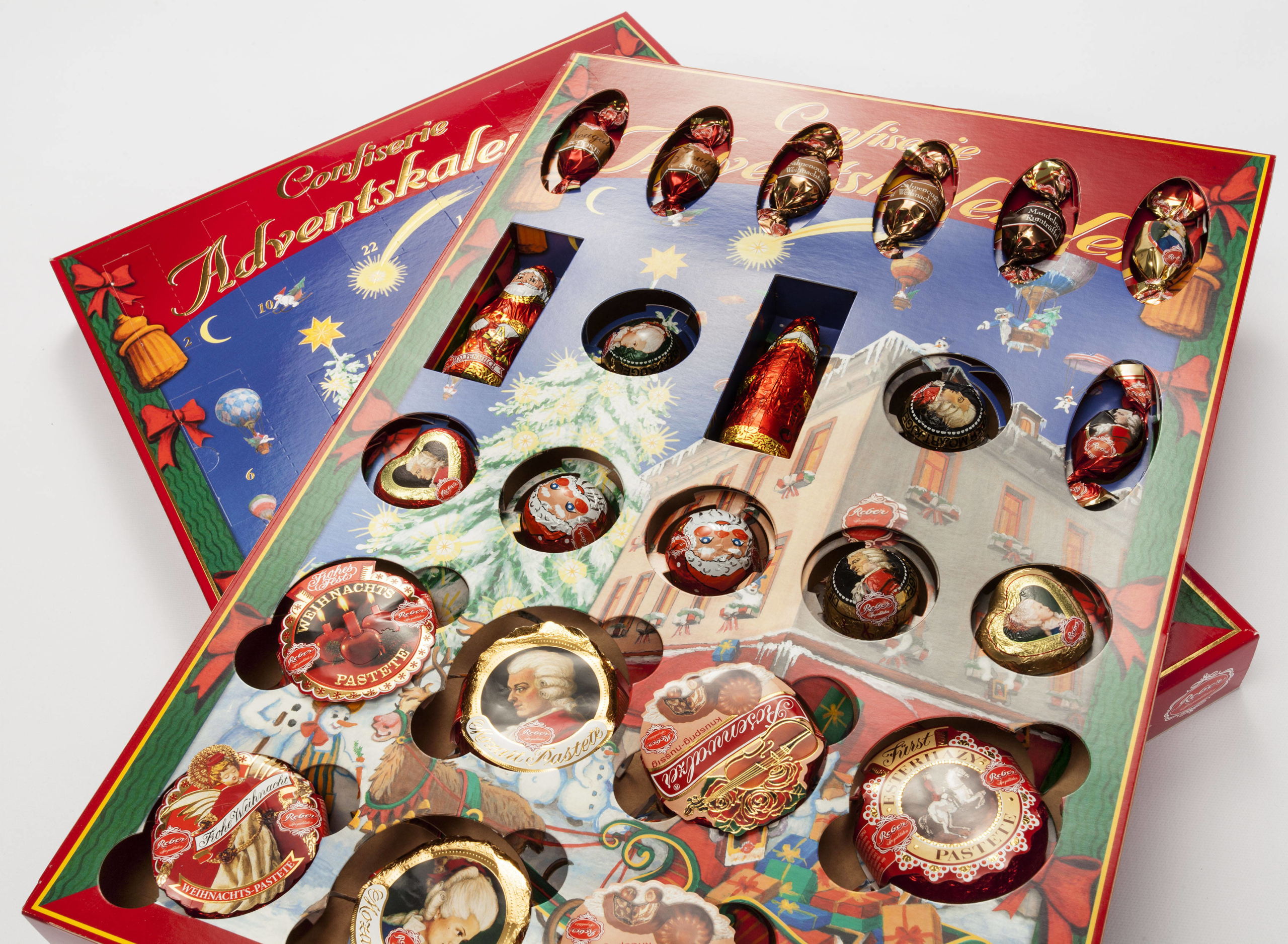 Confiserie Reber Advent Calendar with innovative Carton-Inlay