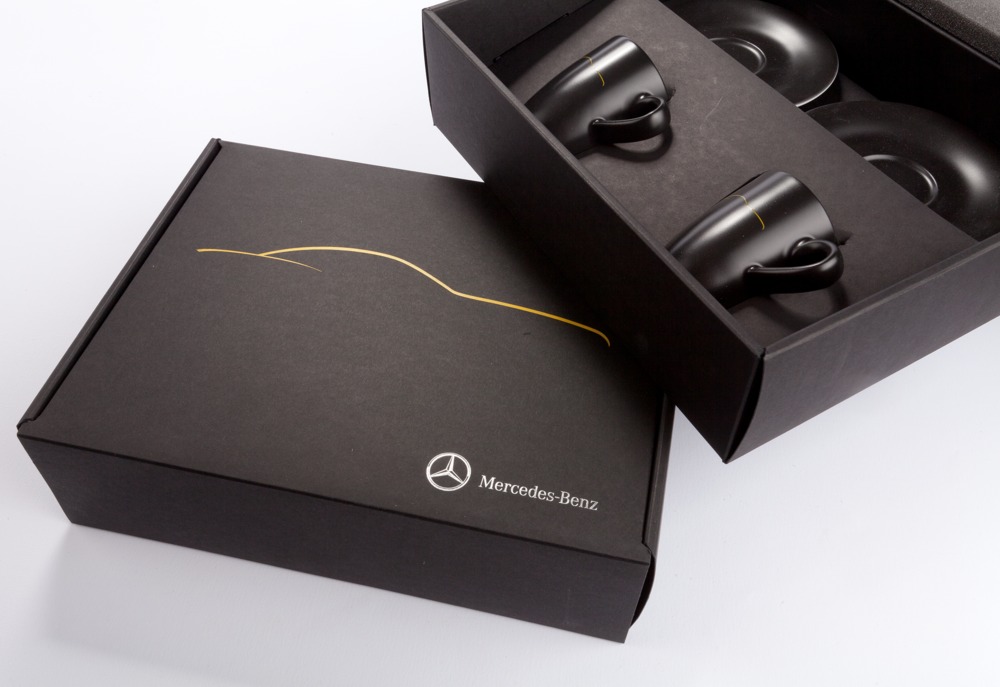 Mercedes SL Espresso-Tassen Set Verpackung